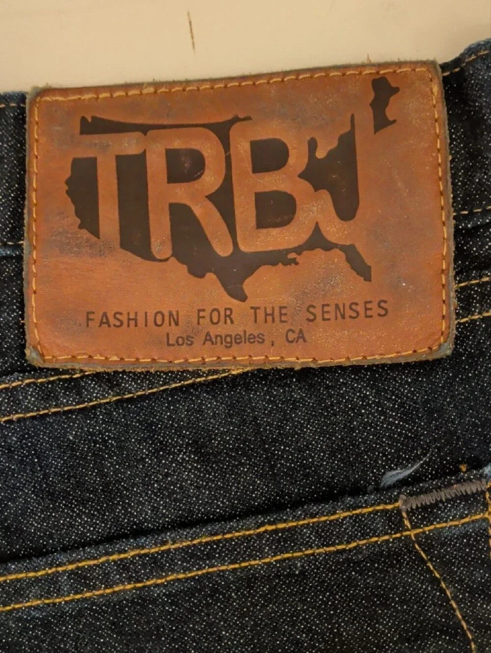 True Religion Bobby Dark Blue Denim Straight Jeans 38W34L Button Fly USA Made